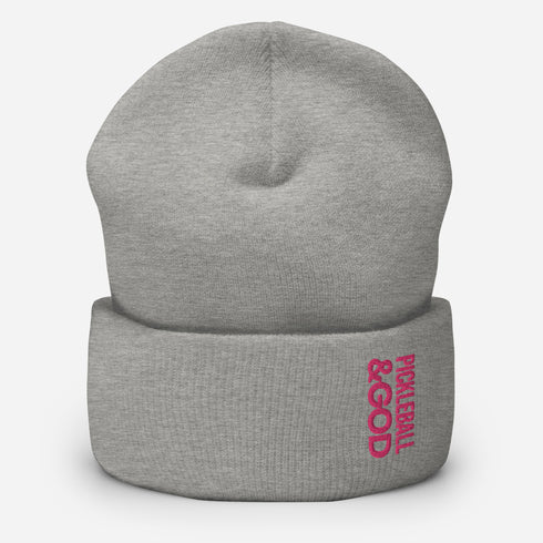 Pickleball &GOD Flamingo Cuffed Beanie